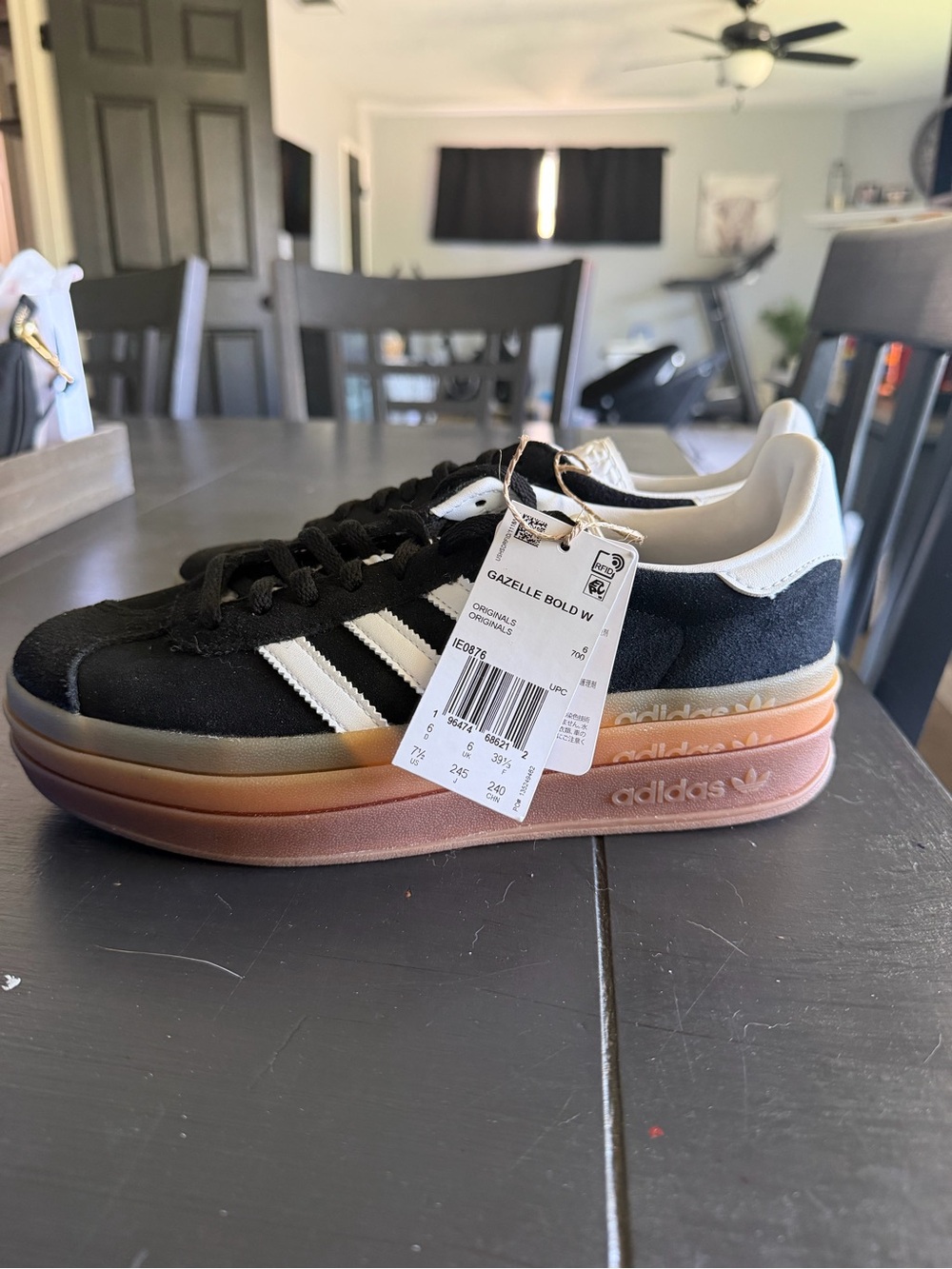 Adidas Gazelle Bold W Black & Gradient Platform Sneakers